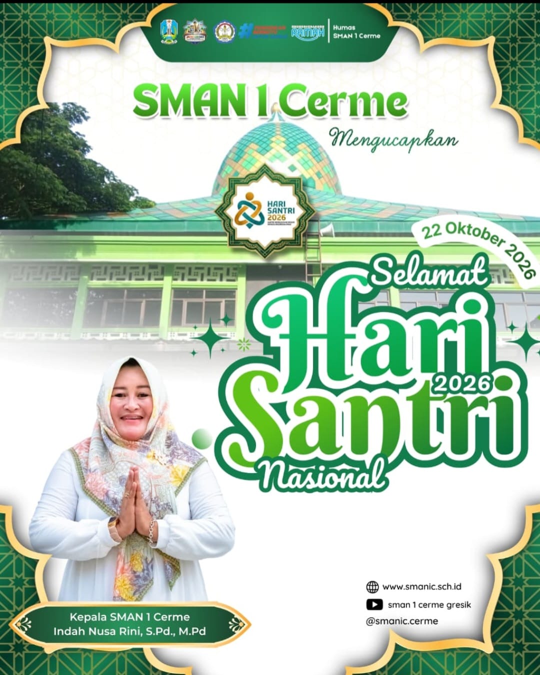 Hari Santri 2026 SMAN 1 Cerme dan Pesan Pendidikan di Tengah Perubahan Zaman